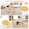 Costway 2-in-1 Rocking Horse Arch for Kids with Rocker Arch Climber Comfortable Backrest Natural/Multi-color